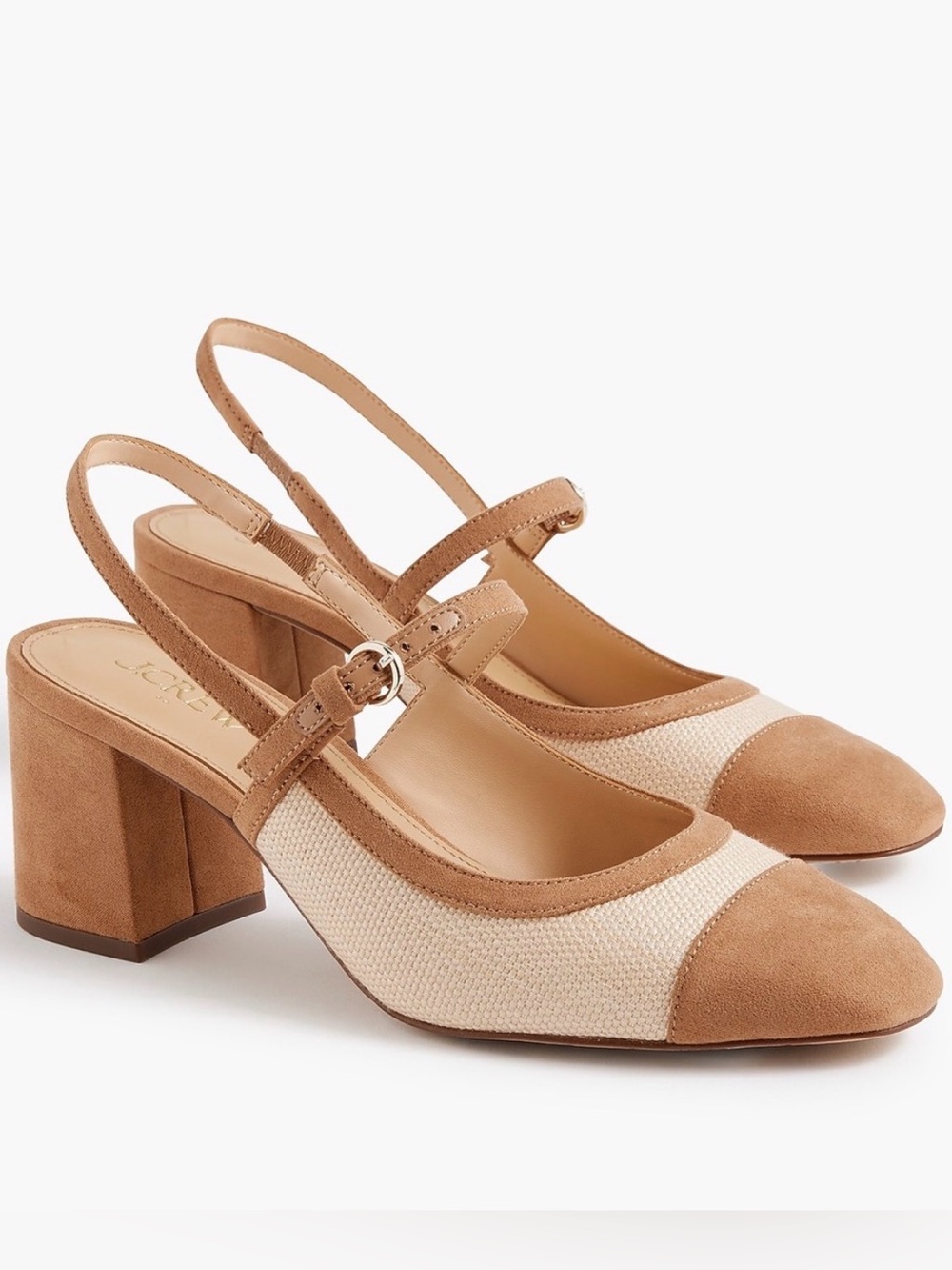 NWT J.Crew Woven Slingback Heels 7